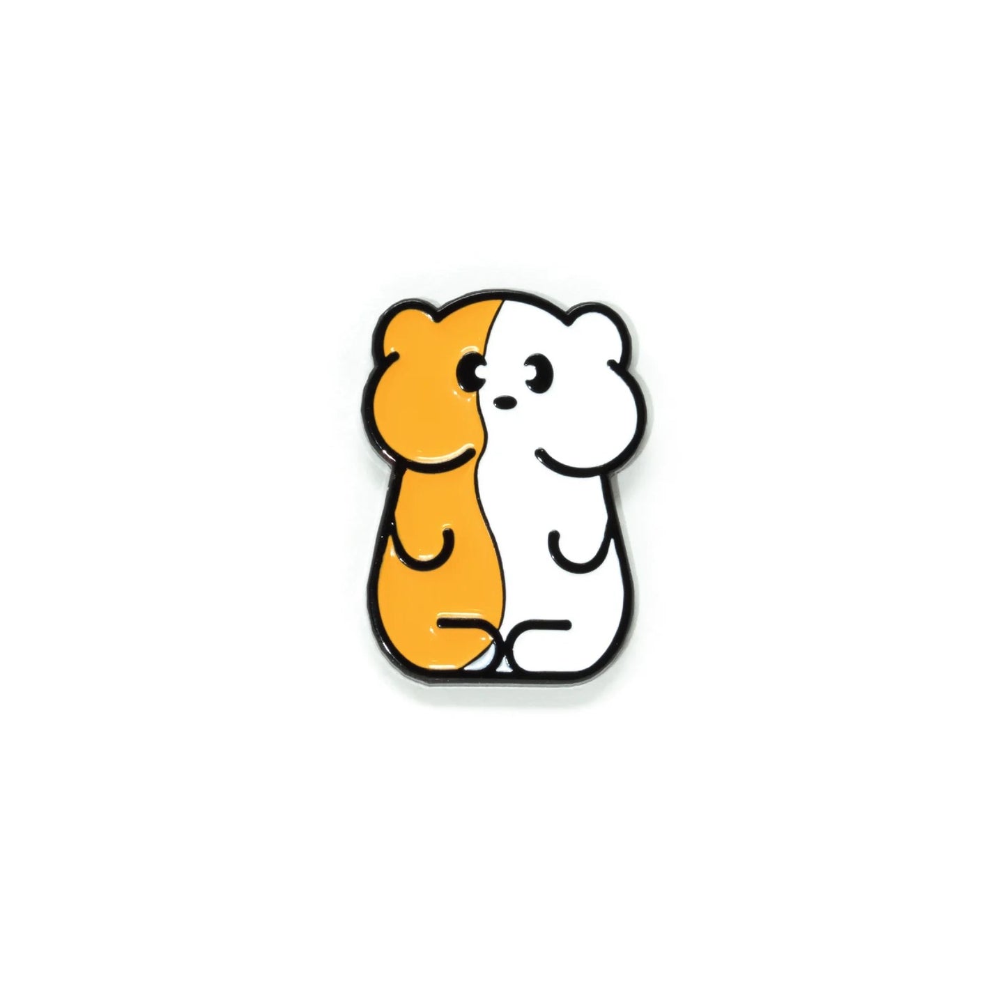 ピンバッジ_ハムスターのイラストのバッジ